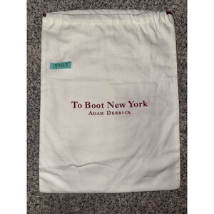 To Boot New York Cream Red Drawstring Dust Storage Bag One Size​